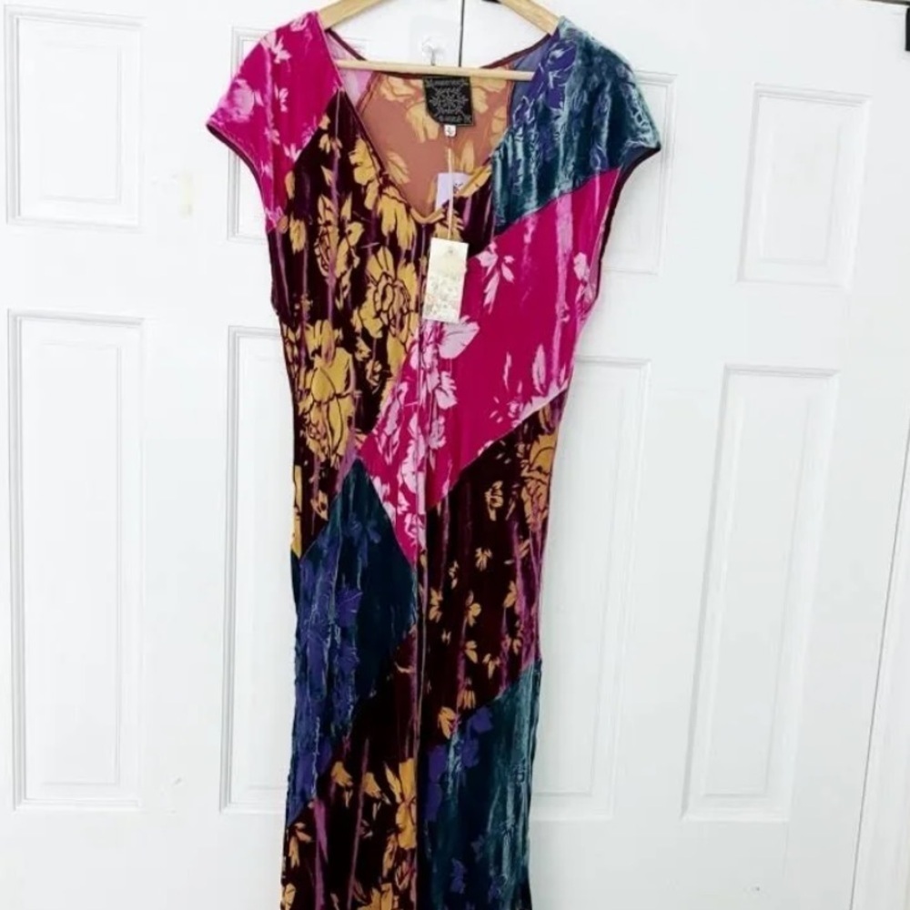 Johnny Was velvet  burnout Solstice Maxi Dress NWT (oversized) - Picture 2 of 12